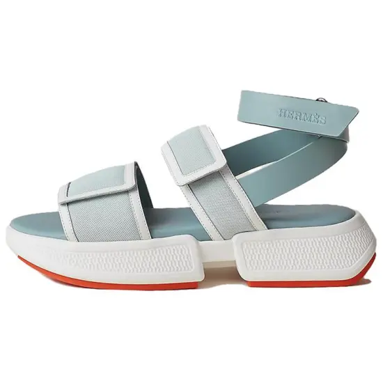 HERMES Geek Beach Sandals Women's Green White