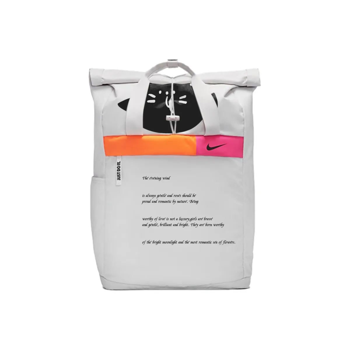 Nike Black Elf, Amber Fabric Backpack Unisex Light Silver Gray