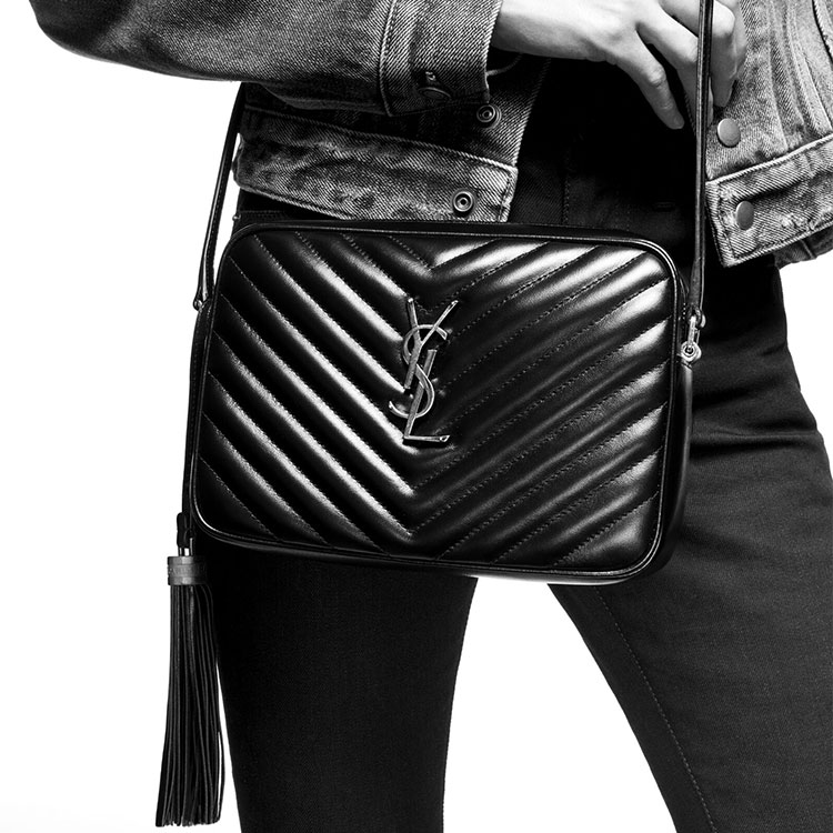 Женская сумка SAINT LAURENT YSL LOU (черная) — фото 6