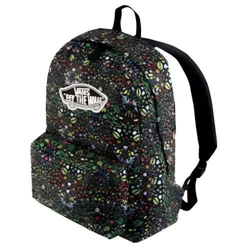 Vans Polyester Backpack Regular Unisex Black & Multicolor