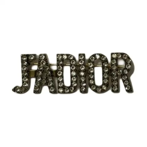 DIOR Swarovski Crystal Brooches Unisex Gold