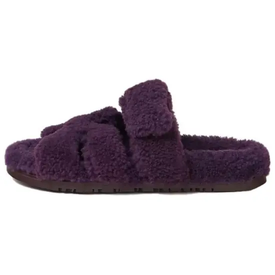 HERMES Chypre Slide Slippers Women's Purple