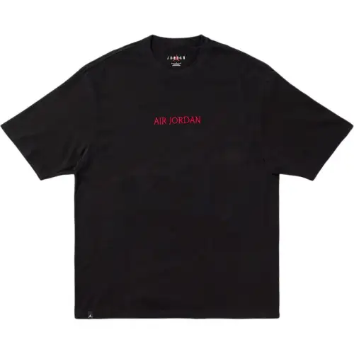 Jordan T Shirts Men's Black Crew Neck Thin Straight Fit