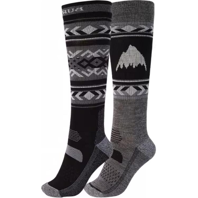 BURTON Ski Socks Women’s 2 Pack Black Gray
