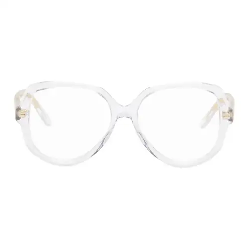 LOEWE Brand Logo Acetate Irregular Shape Eyeglass Frames Women's Transparent