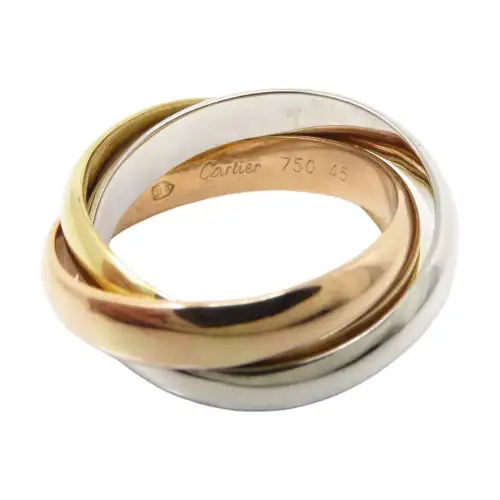 CARTIER Trinity Series 18K Multicolor Gold Rings Unisex