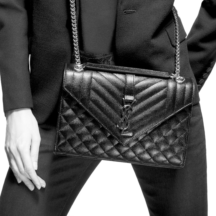 Женская сумка SAINT LAURENT YSL ENVELOPE (белая) — фото 7