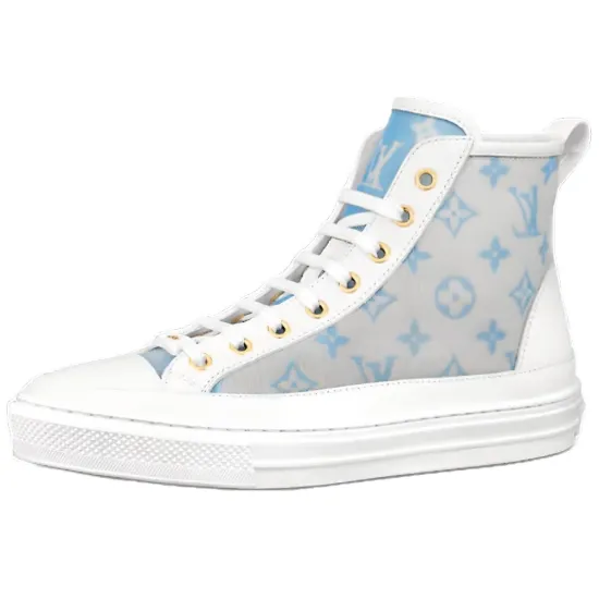 LOUIS VUITTON Stellar Ankles Sneakers 'Grey Blue White' Women's