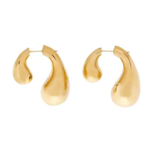 Bottega Veneta Brass Earrings Women's Gold