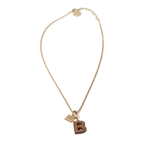 MIU MIU Leather Pendants Women's Brown
