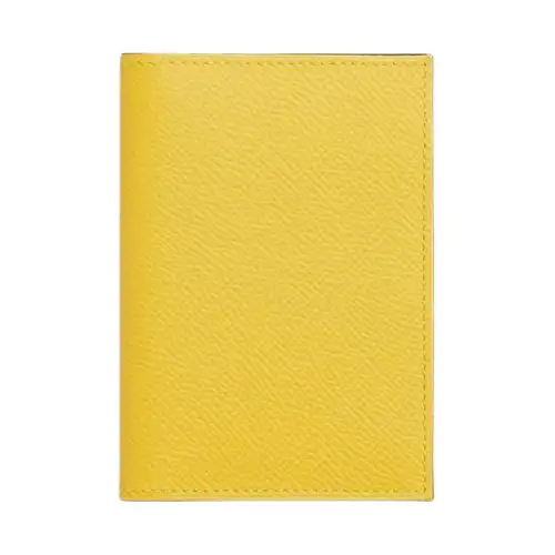 HERMES MC² Euclide Epsom Calfskin Card Holder Men's 9O Jaune De Naples Yellow