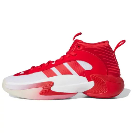 Adidas Exhibit Select Basketball Shoes Women's Mid-Top Red White