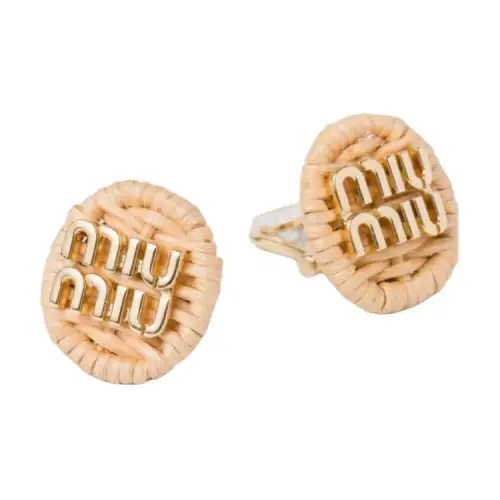 MIU MIU Metal Earrings Women's Brown