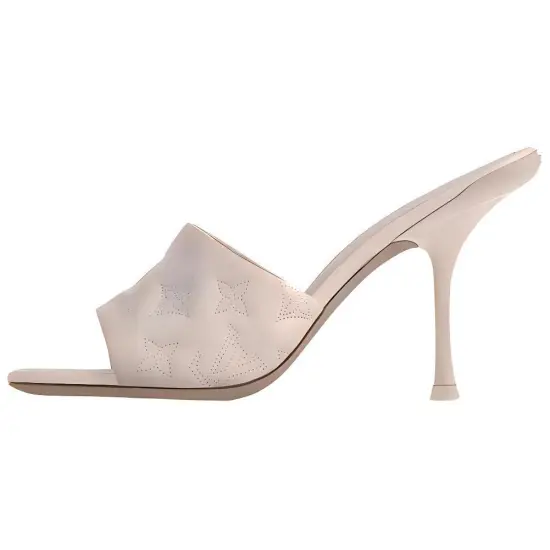 LOUIS VUITTON Slide Slippers Women's Light Pink