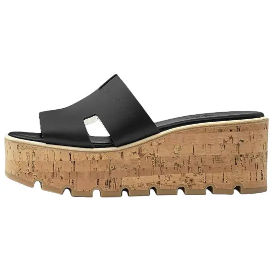 HERMES Eze 30 Sandal Noir