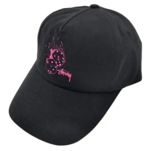 Stussy Cotton Baseball Caps Men's Black