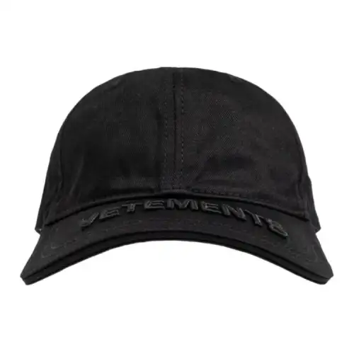 Vetements Logo Embroidered Curved Brim Cap
