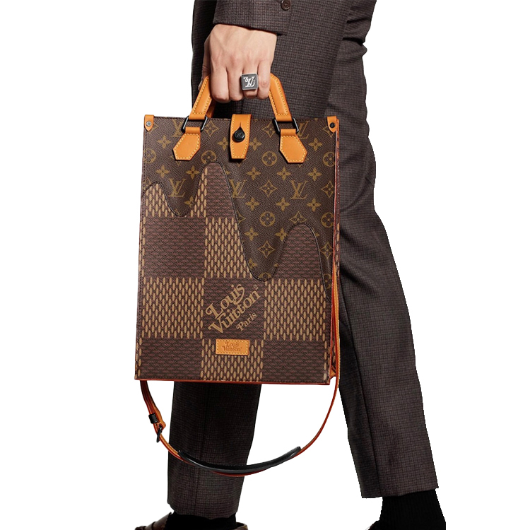 Сумка Louis Vuitton x Nigo Canvas Tote (коричневая) — фото 7