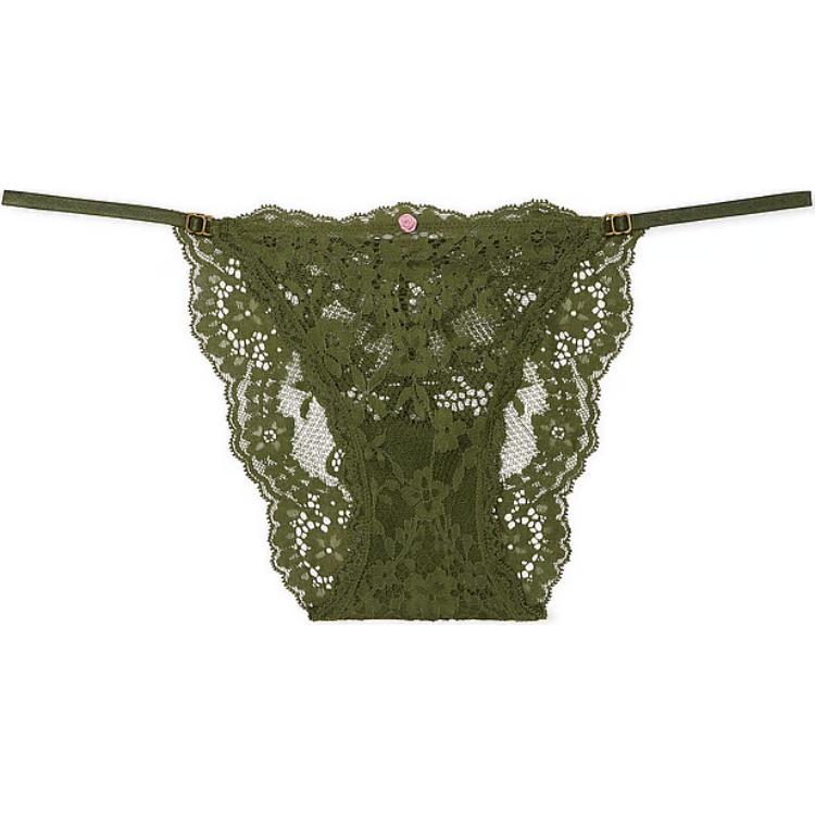 Женские трусы Victoria's Secret DREAM ANGELS Lace Adjustable String Bikini Panty / W G 1 (зеленые)