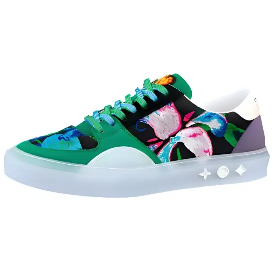 LOUIS VUITTON Ollie Sneakers 'Green Paint Style'