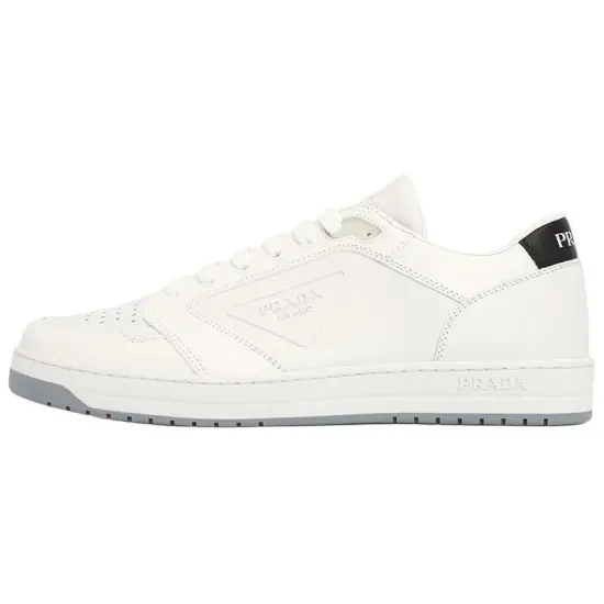 PRADA Round Toe Sneakers White Black