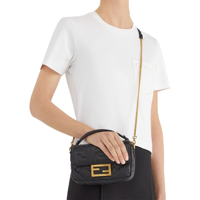 Женская сумка Fendi Baguette (черный) — фото 6
