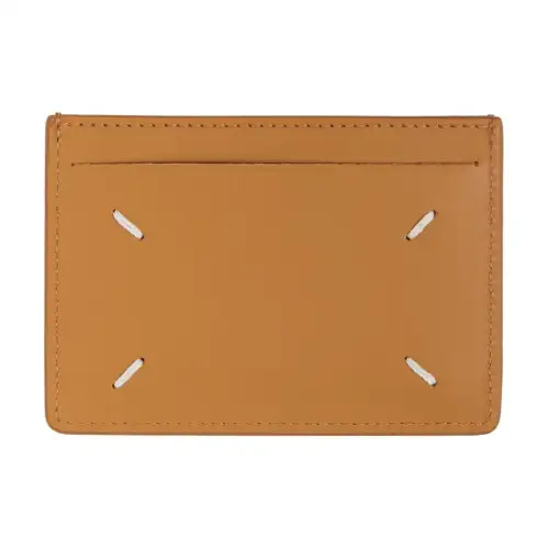 Maison Margiela Calfskin Card Holder Men's Tan