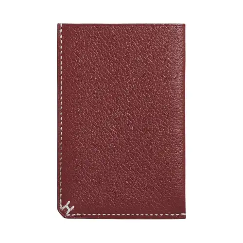 HERMES H Sellier Evercolor Calfskin Card Holder Women's 55 Rouge H Hermes Red