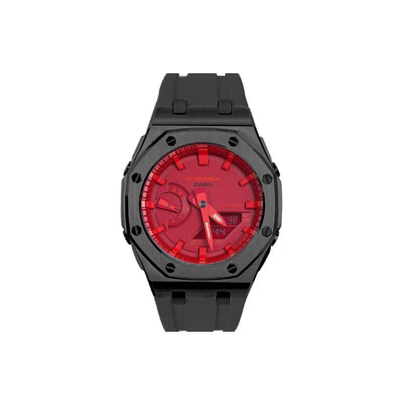 CASIO Unisex Liquid Crystal/Analog Dual Display Series 44mm Red Watch