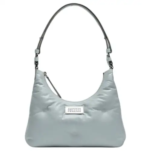 Maison Margiela Glam Slam Full Grain Nappa Leather One Shoulder Handbag Small Women's Misty Blue