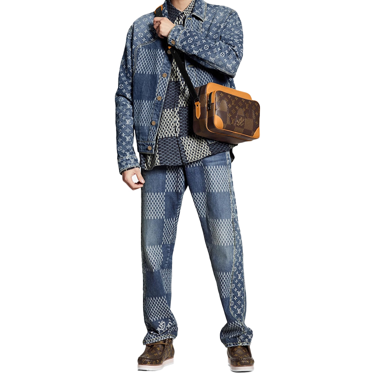 Мужская сумка Louis Vuitton x Nigo (коричневая) — фото 6