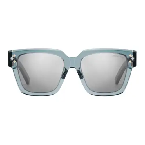 DIOR Acetate Square Sunglasses Men's Transparent Gray