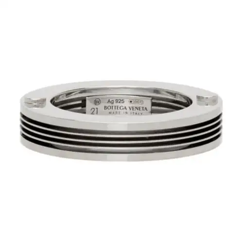 Bottega Veneta Sterling Silver Rings Men's Silver