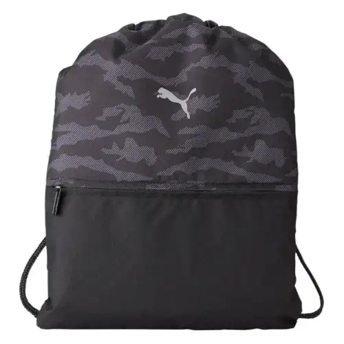 PUMA Polyester Backpack Unisex Black Camouflage