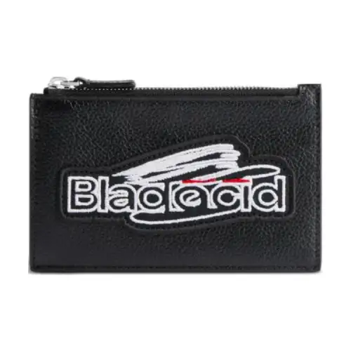 Balenciaga Logo Patch Zipped Card Holder