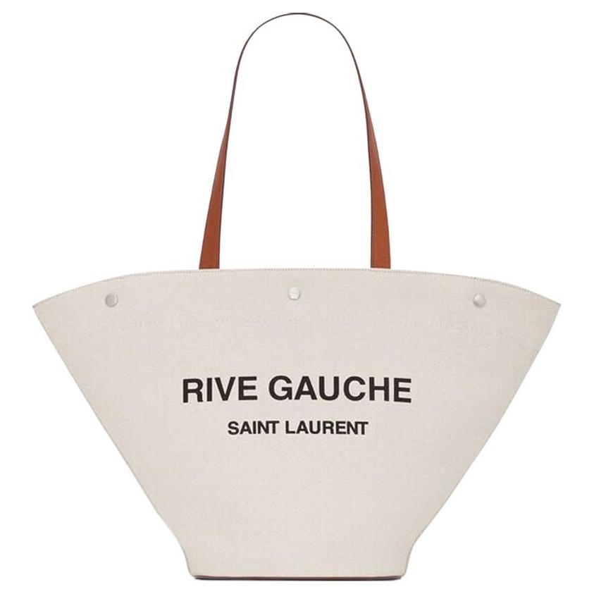 Женская сумка SAINT LAURENT Rive Gauche (серо-коричневая)