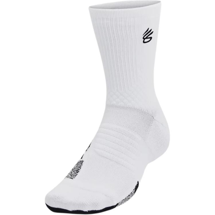 Under Armour Playmaker Curry ArmourDry™ Crew Socks Unisex 1 Pack White