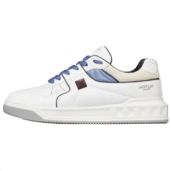 Valentino One Stud Low White Blue