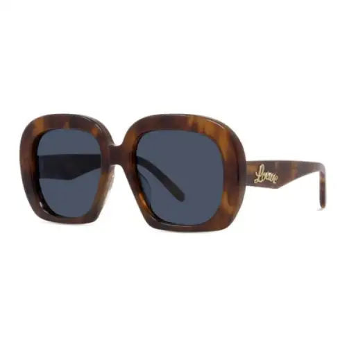 LOEWE Acetate Irregular Shape Sunglasses Women's Tortoiseshell