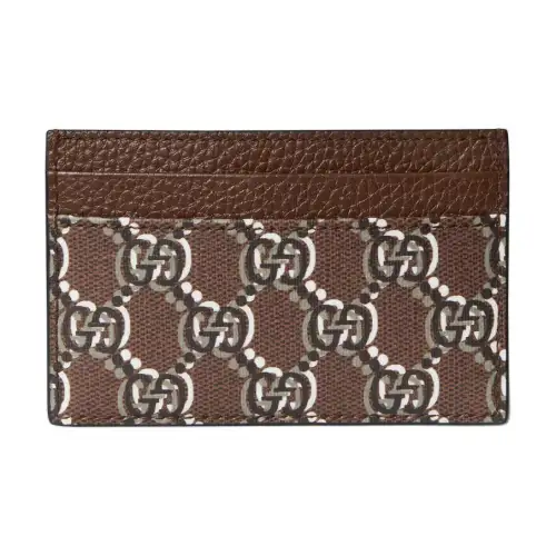 GUCCI Canvas Card Holder Men's Brown