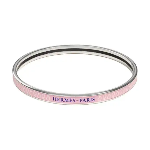 HERMES Rose Gold plated Bangles Women's Pink