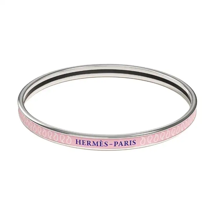 HERMES Rose Gold plated Bangles Women's Pink