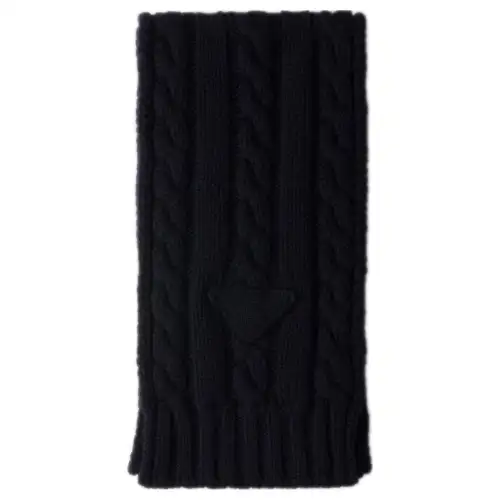 Prada logo-detail cashmere scarf
