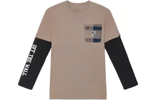 Vans T Shirts Unisex Brown Crew Neck Moderate Straight Fit