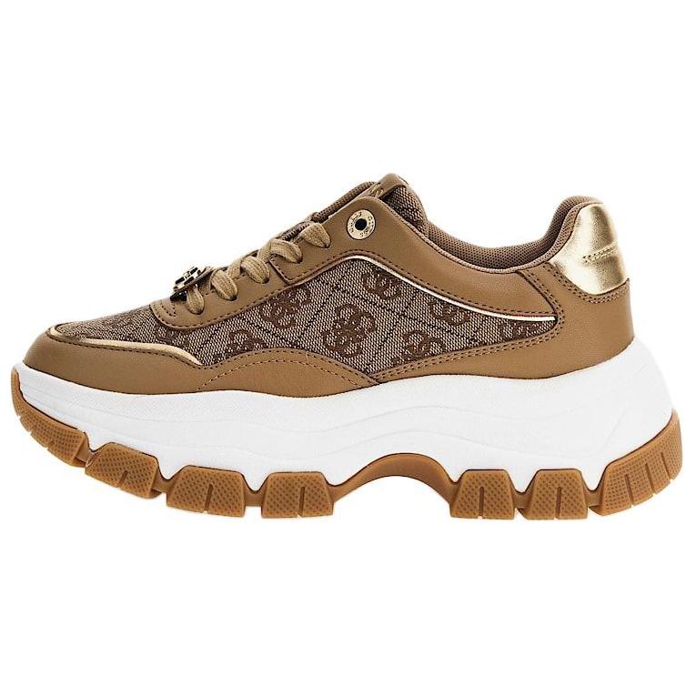 GUESS Берретт Круглый голова со шнурками Низкая банда жизнь для отдыха Обувь 6,5 см женский коричневый