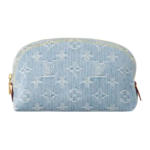 LOUIS VUITTON Pochette Cosmetique Pm Sky Blue Denim