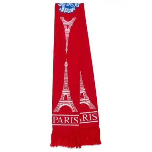 Balenciaga Acrylic, Wool Knit Scarves Women's Red