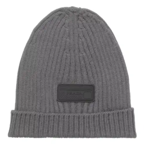 PRADA Virgin Wool Beanies Men's Gray