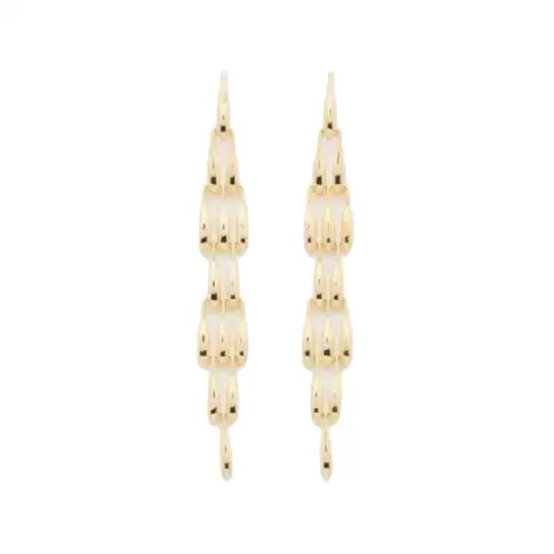 Bottega Veneta Sterling Silver Earrings Women's Gold