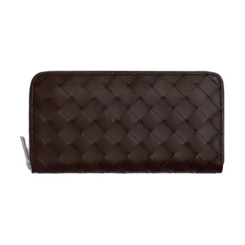 Bottega Veneta Calfskin Wallet Men's Dark Brown